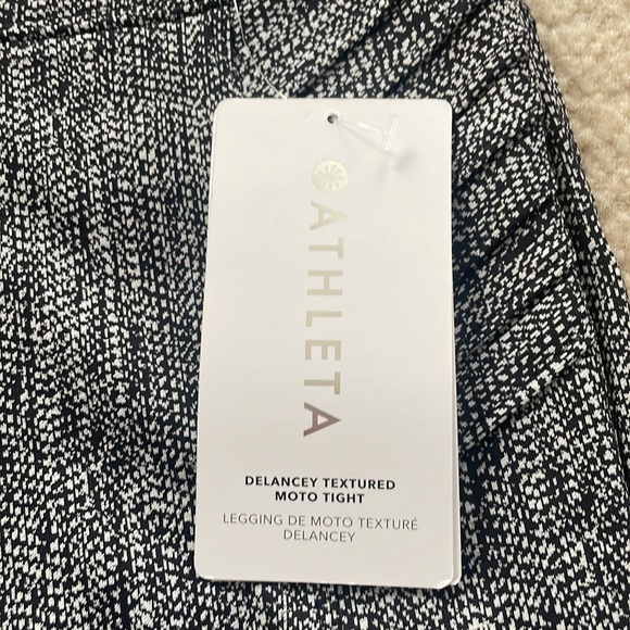 athleta Delancey textured Moto tights brand new with tags size medium - Picture 3 of 6